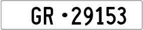 Trailer License Plate